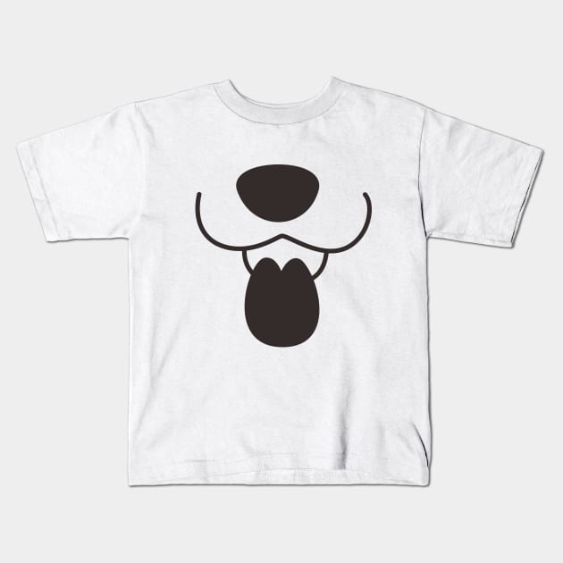 Funny dog face Kids T-Shirt by TeeZona